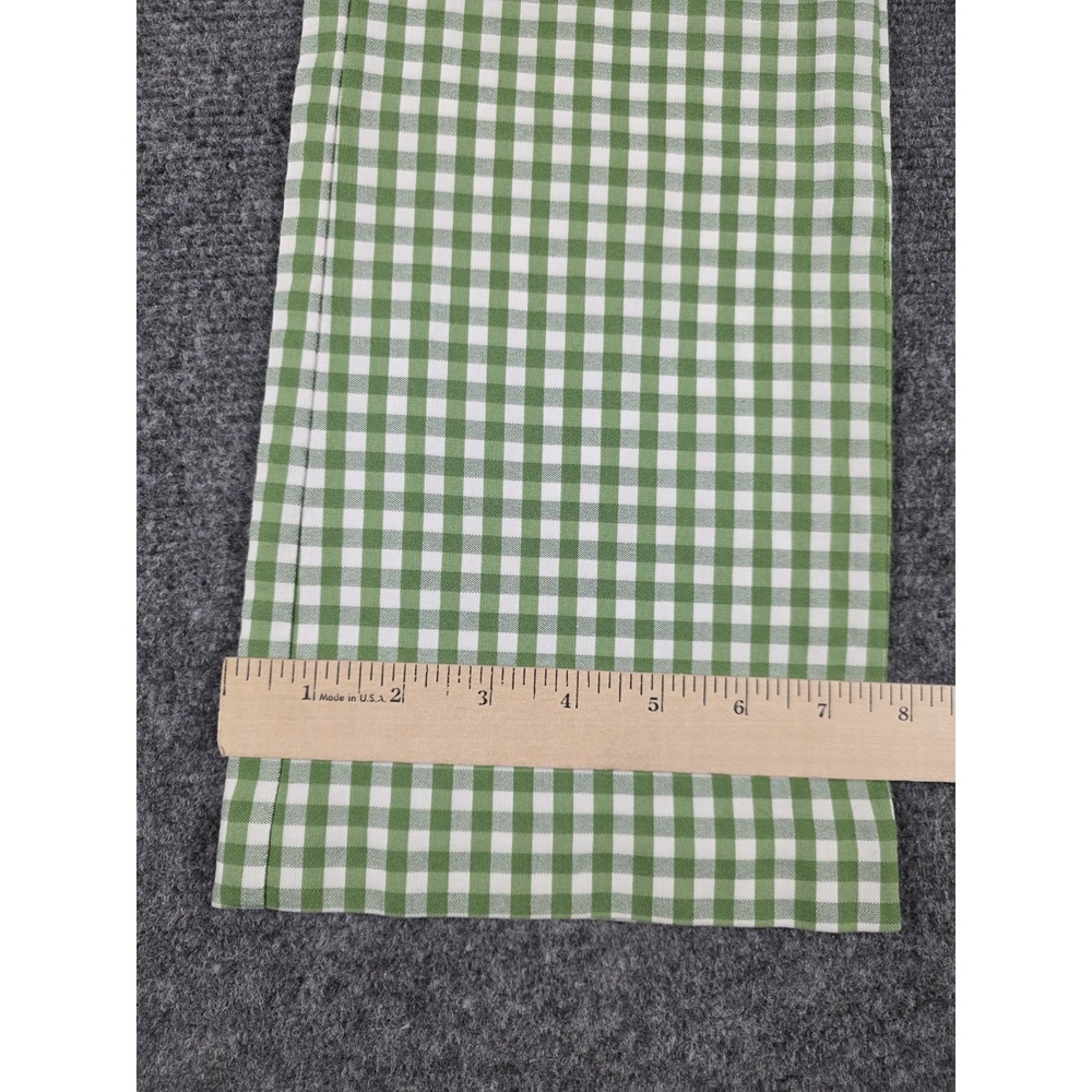J. McLaughlin Ankle Pants Womens 10 Green White Gingham Rayon Stretch Mid Rise - Picture 5 of 9